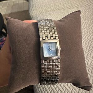 Vintage Seiko Silver Timepiece with Blue Face women’s watch